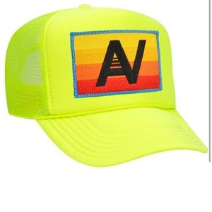 Aviator nation neon yellow logo trucker hat ! Never worn or taken out of plastic